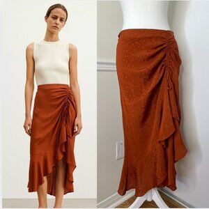 Max Studio Ruffled Asymmetrical Skirt M